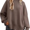 LILLUSORY Women's Oversized Batwing Sweaters 2026 Fall Outfits Trendy Crewneck Knit Side Slit Fashion Pullover Tops